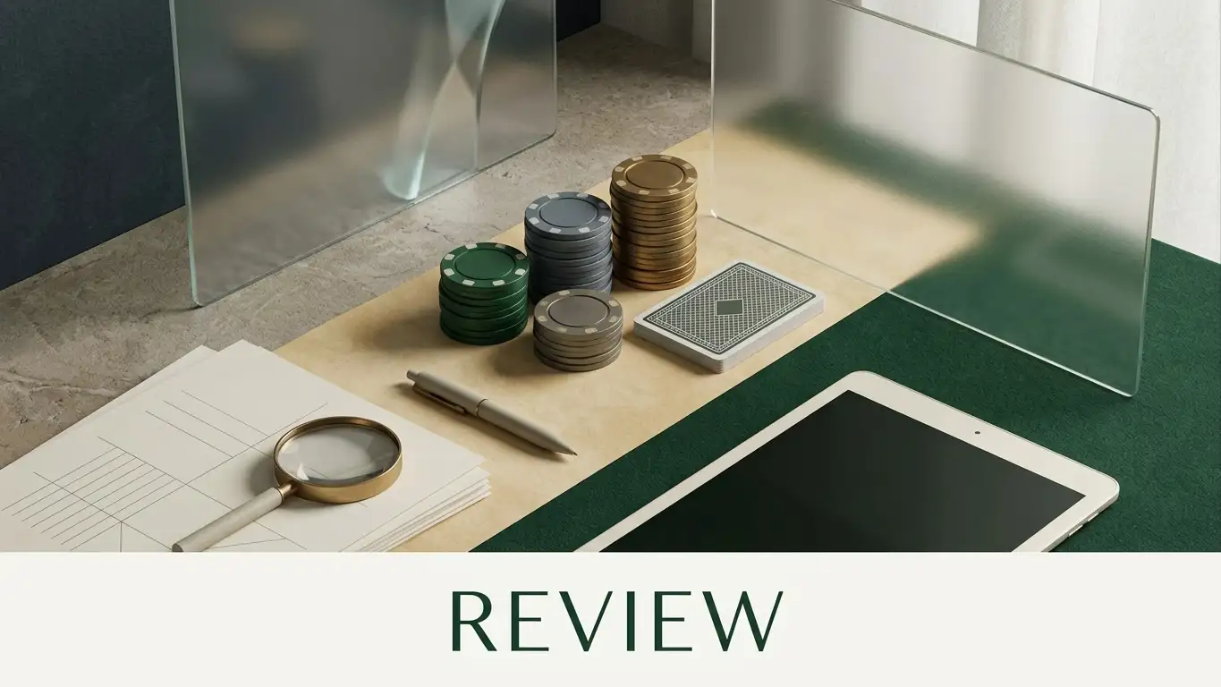 Editorial illustration representing an online casino review in a UK context